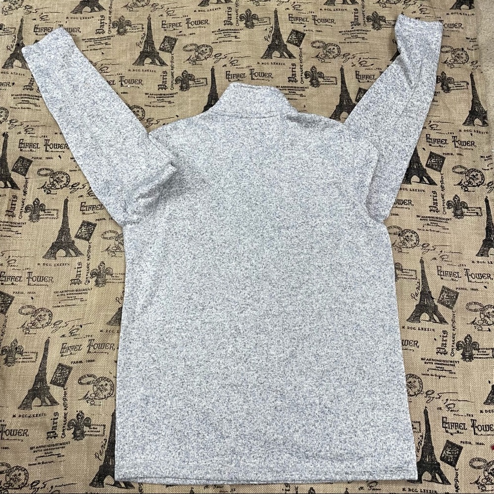 Eddie Bauer NWOT! Gray Polyester Fleece Quarter Zip Sweater Size TL - Picture 6 of 11